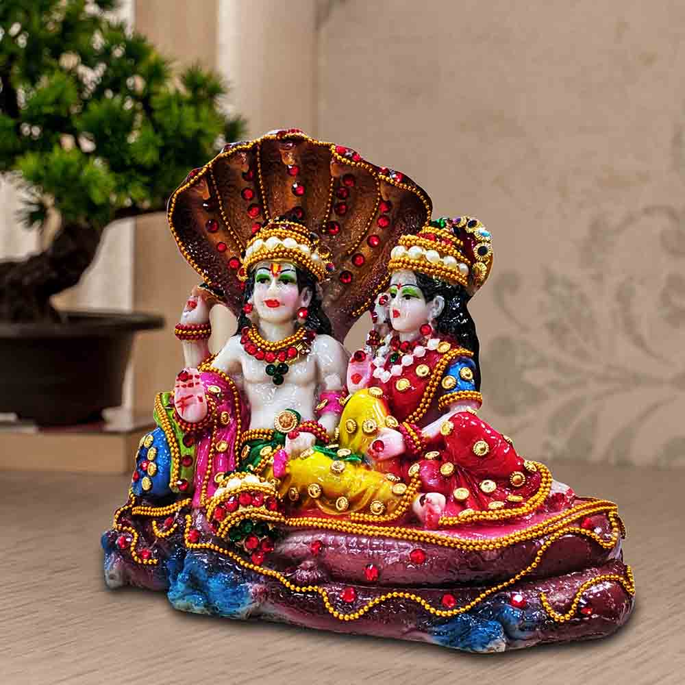 Lord Vishnu And Lakshmi Idol For Home